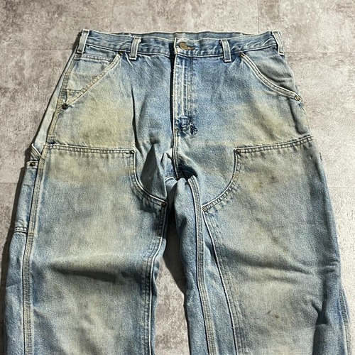 USA生地製 デニム ダブルニー Carhartt B73 DST 32×32 詳細写真5