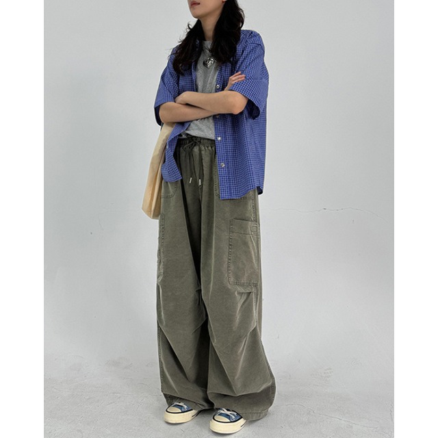 Drawstring cargo pants　ドローストリングカーゴパンツ　J1080