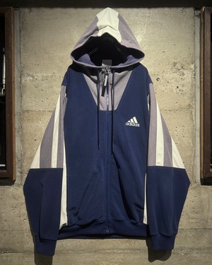 【Caka】90's “adidas” Color Switching Vintage Hooded Track Jacket