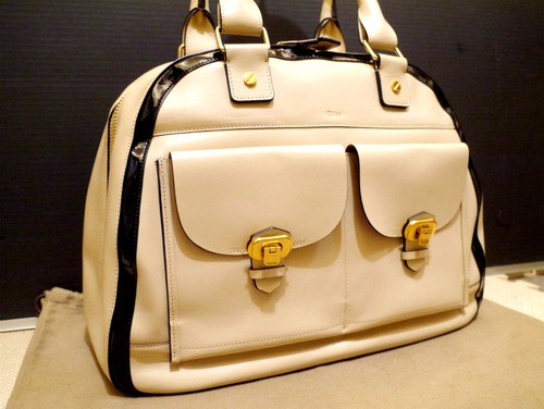 レア美品★Chloe クロエ マギー ミニボストン型 レザー バッグ★