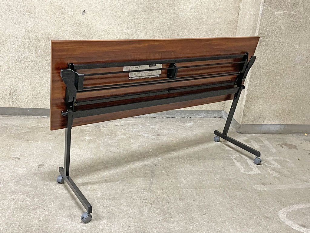 アイリスチトセ IRIS CHITOSE フラップテーブル FT89 Z脚 棚付 ミーティングテーブル 会議用 スタッキングテーブル 折畳テーブル W180