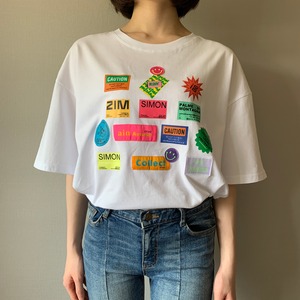 ステッカーロゴTシャツ【Ji210416】