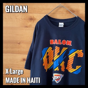 【GILDAN】NBA  バスケットボール オクラホマシティサンダー OKC Tシャツ XL ビッグロゴ us古着