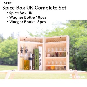 Cridas(クリダス) Spice Box UK Complete Set  コンプリートセット(スパイスボックス＆ワグナー瓶 10本＆ビネガー瓶３本) TSB02 Wagner Vinegar Bottle