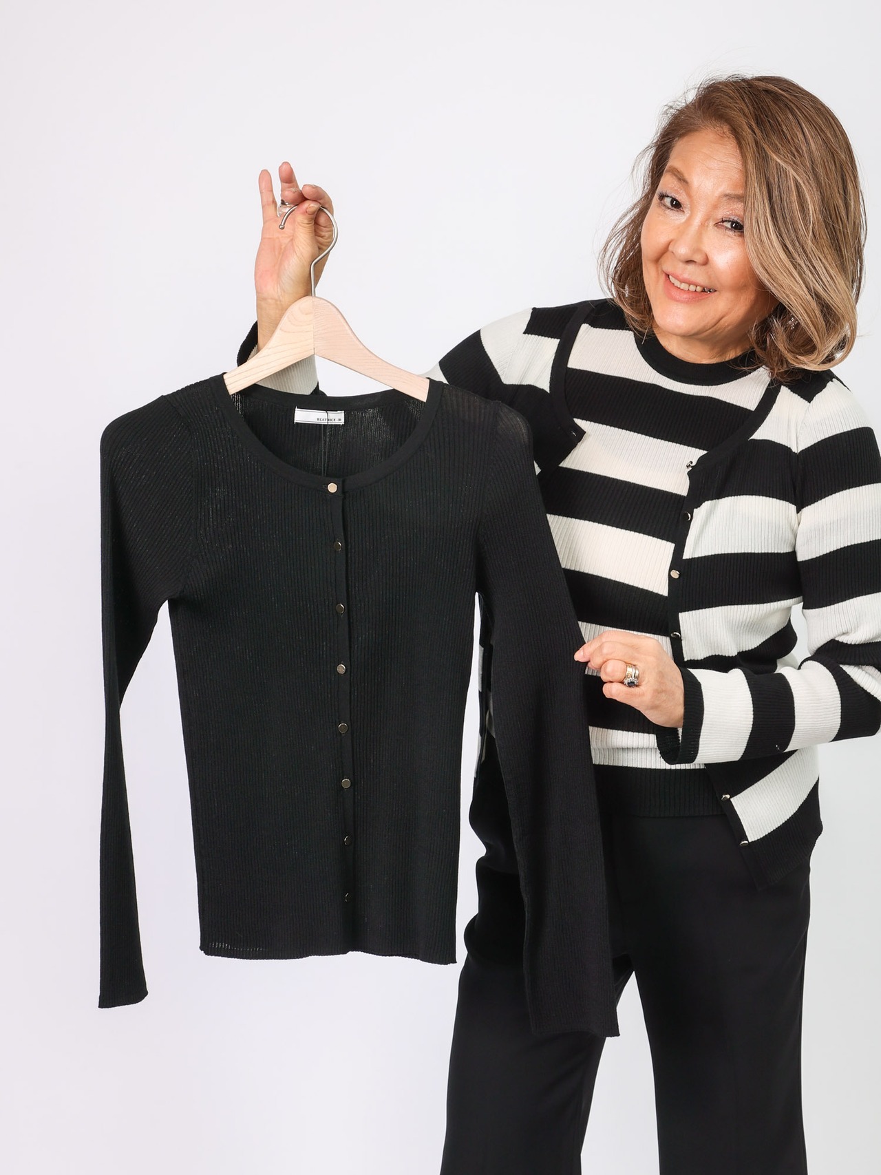 リブニットカーディガン(BEATRICE)
