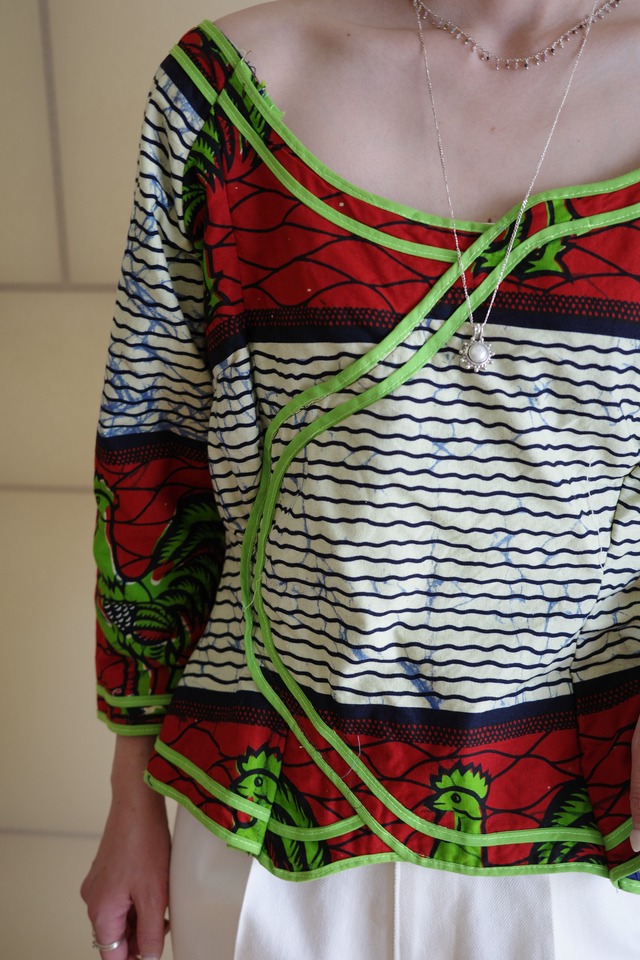 1980-90s African print top