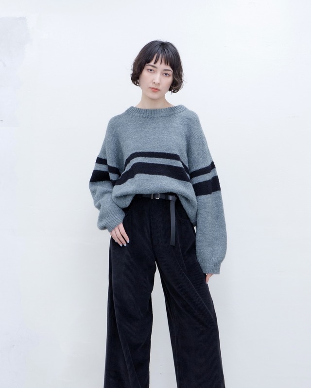 1980s line knitted sweater