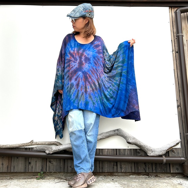 ゆったりスパンデックスポンチョ