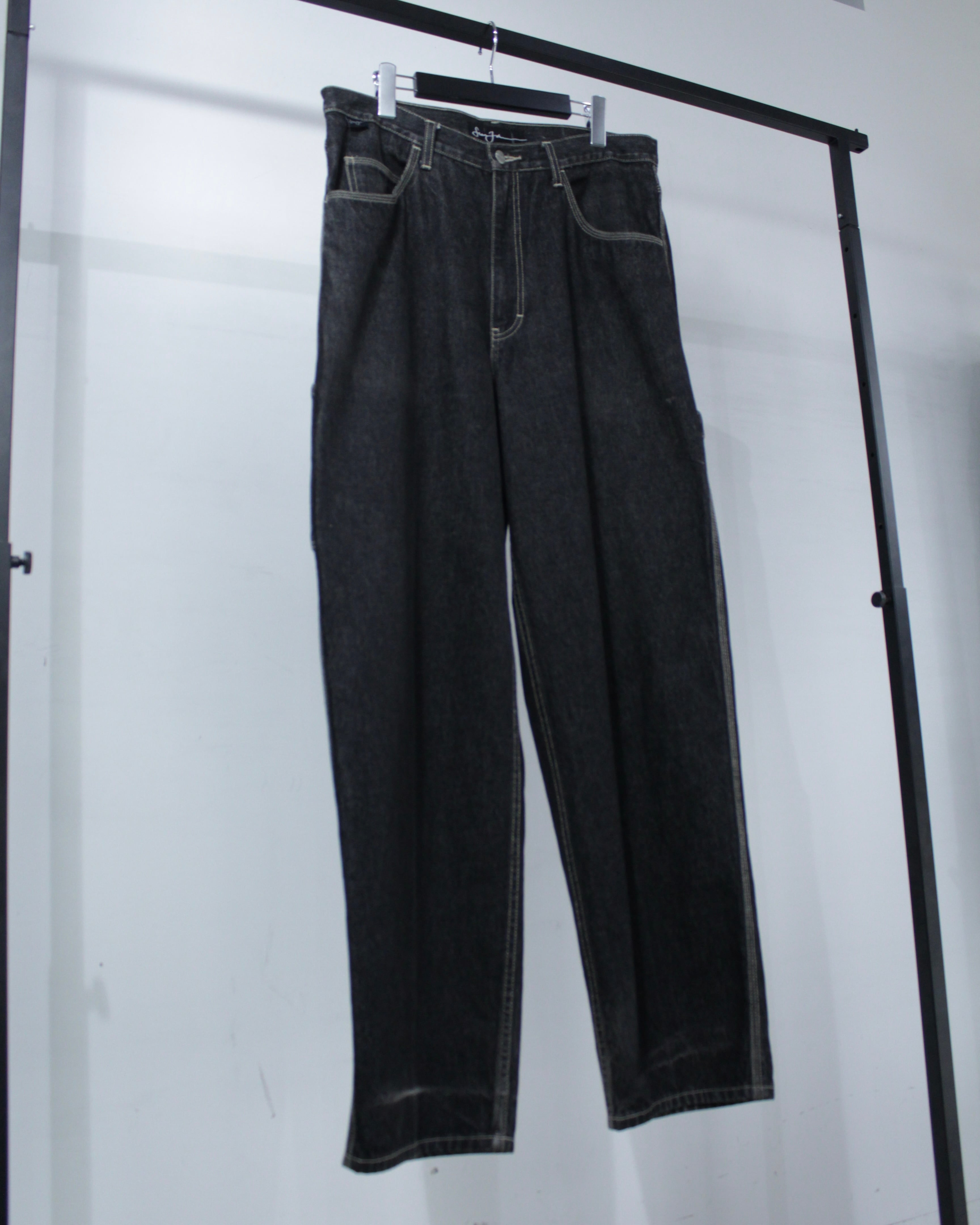 Caka BLACK】“Sean John” Vintage Loose Painter Denim Pants | Caka
