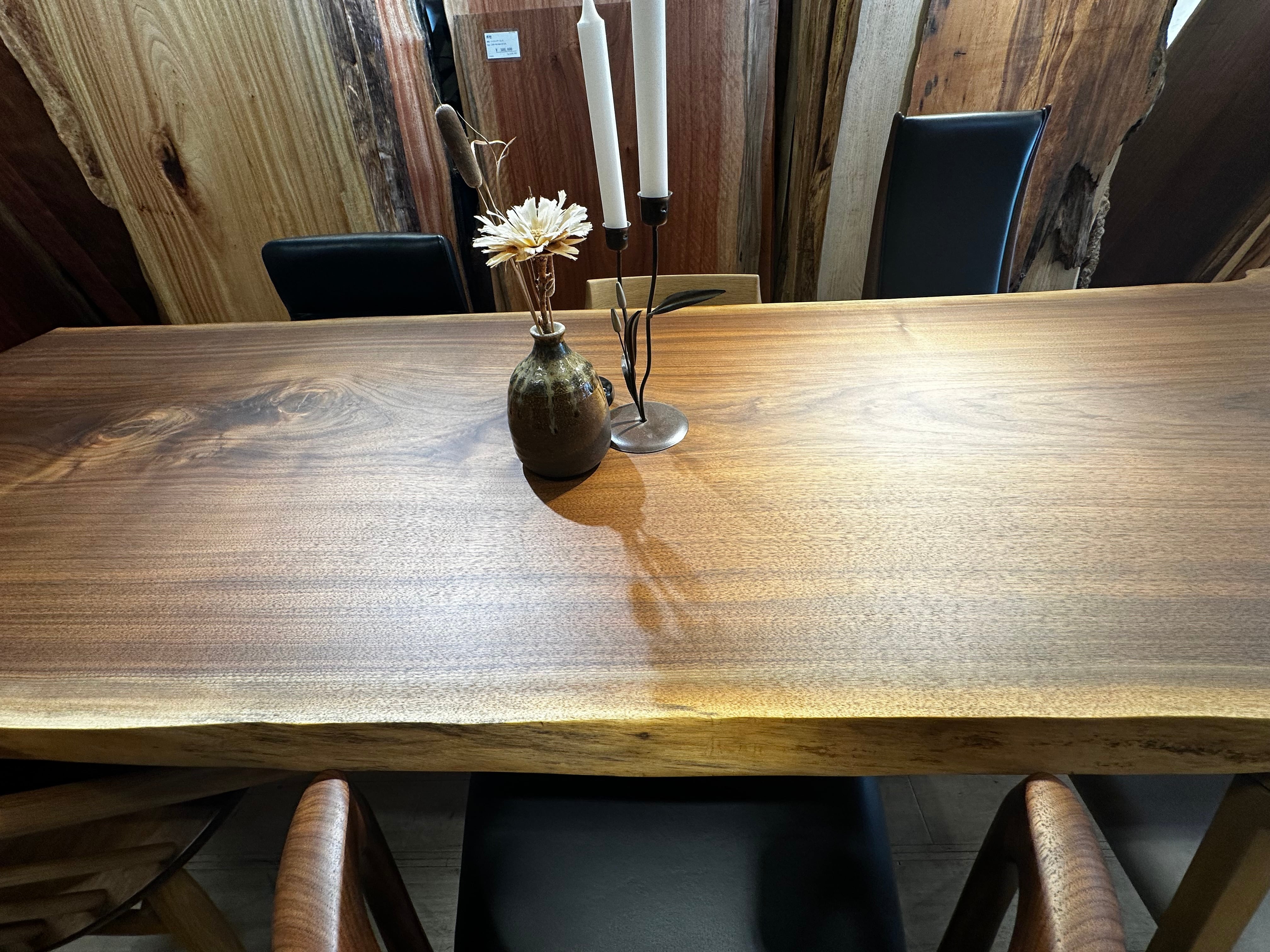 ウォールナット_2400×750-900×45_浅草本店_テーブル天板/一枚板 242309