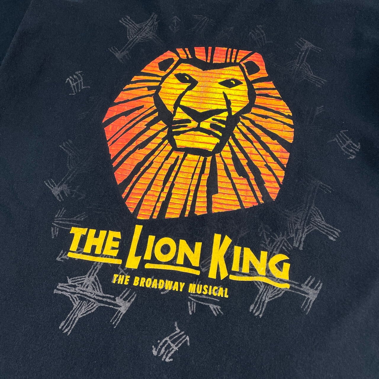 USA製 ディズニー LION KING Tシャツ ライオンキング 総柄 L