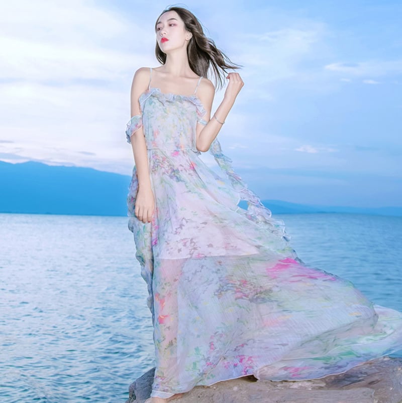 ロイスクレヨン 花柄シャツワンピース（長袖）