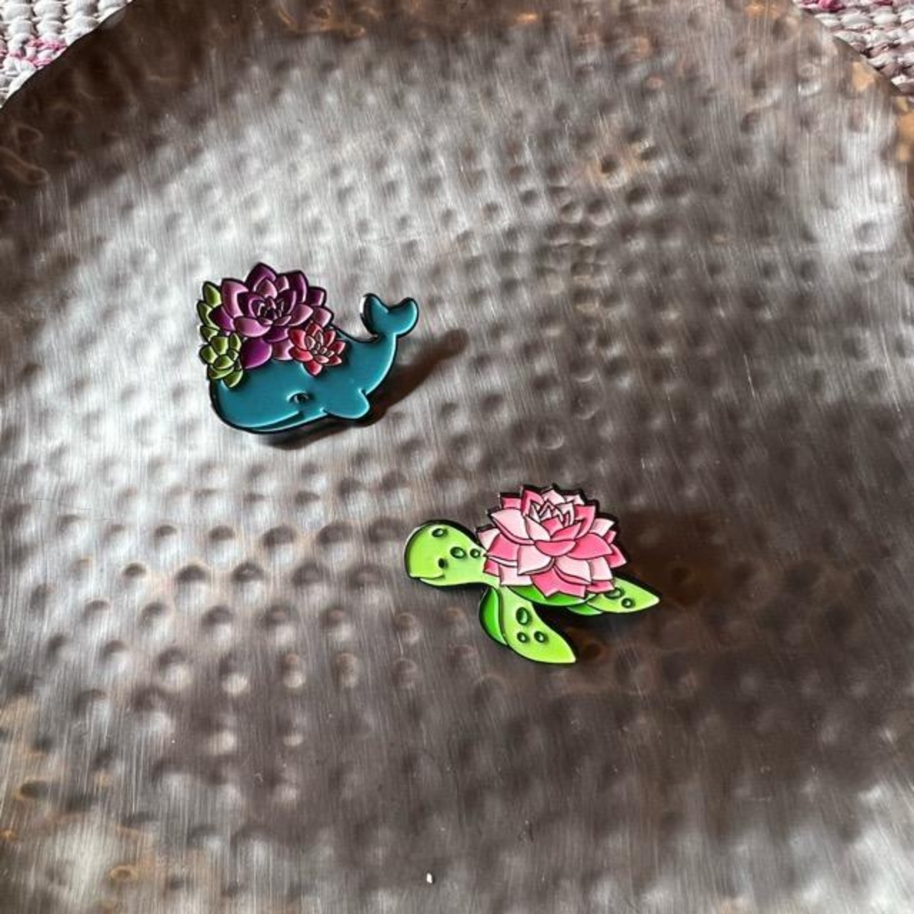 TOPANGA Jewelry　pin brooch　Flower Turtle　ピンブローチ　フラワーカメ　亀　ギフト　プレゼント