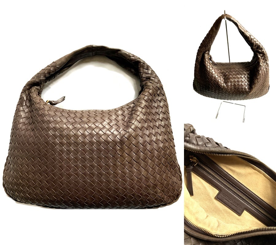 美品　定価40万　BOTTEGA VENETA　ボッテガ ヴェネタ　名作　ホーボー バッグ　ブラウン　レザー　 ショルダー　ハンドバッグ |  brand cross tokyo powered by BASE