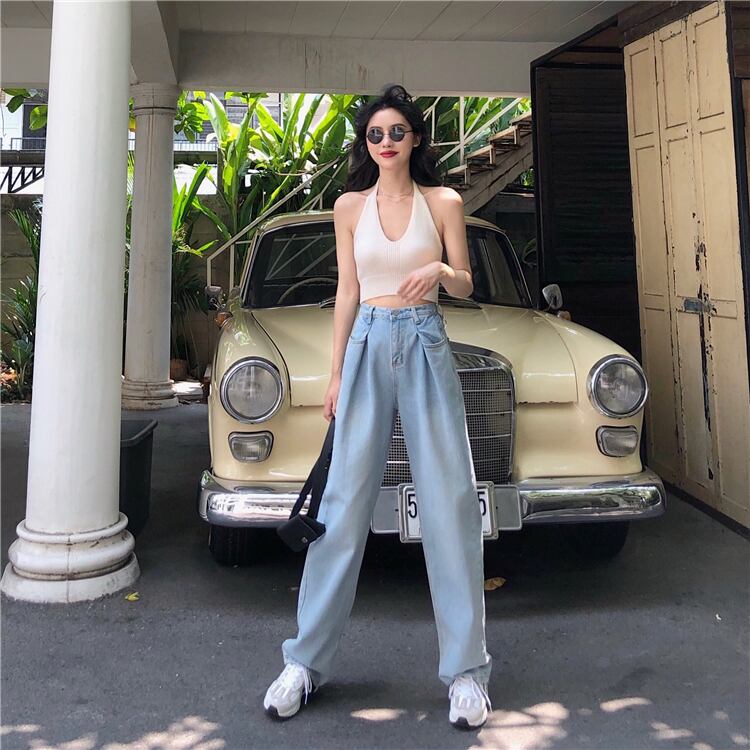 サマースタイルVネックルーズジーンズ 夏物 ドラファッションホール61613752814