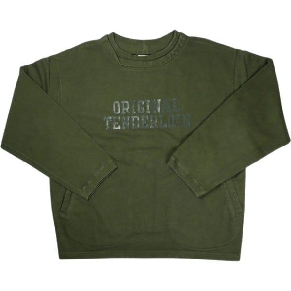 Size【L】 TENDERLOIN テンダーロイン CREW NECK SWEAT OLIVE