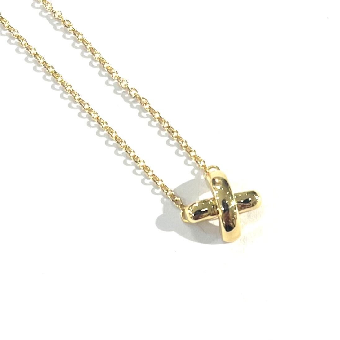 TIFFANY & Co.】K18 750 2936 ゴールド 金 クロスステッチ ネックレス
