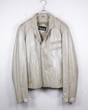 【Caka act2】80’s “完品” Pearl White Vintage Riders Jacket