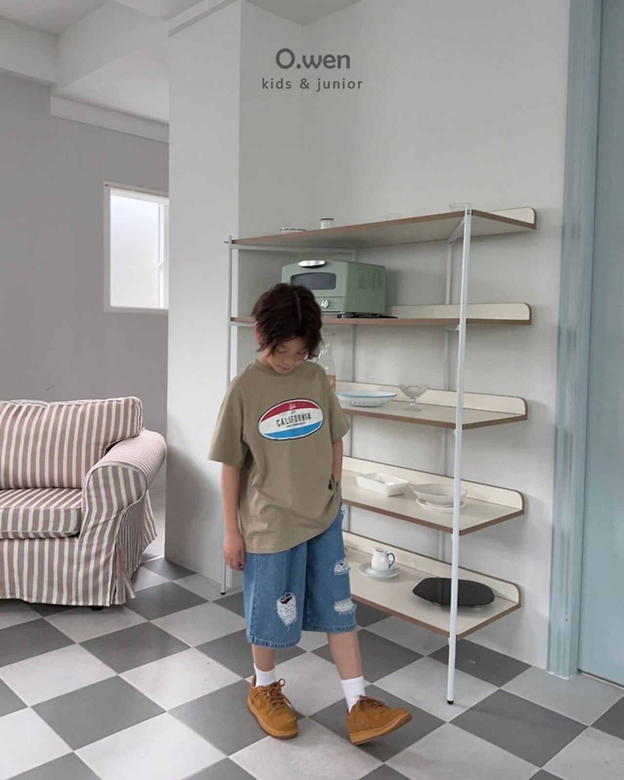 [O.wen] California Short sleeve T-shirt (JS/JM/JL/JXL) / [오웬] 캘리포니아반팔티 (JS/JM/JL/JXL)
