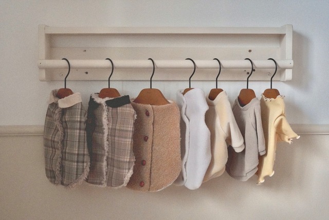 【テディーボアベスト】アウター/ ブラウン/ クリーム