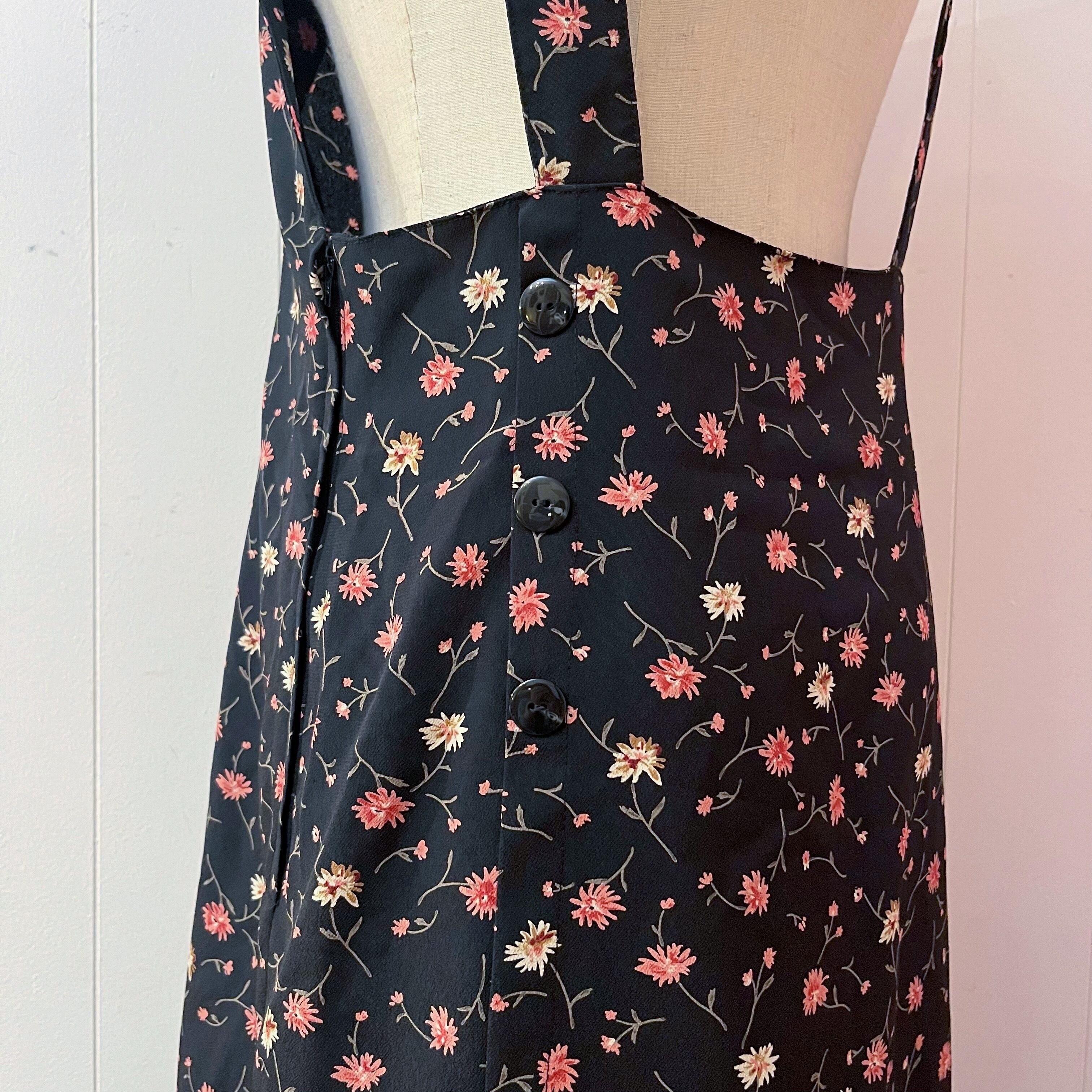 pink cosmos apron one-piece