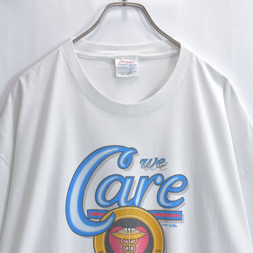 00s Hanes ヘインズ We Care プロモーショナル デザイン Tシャツ