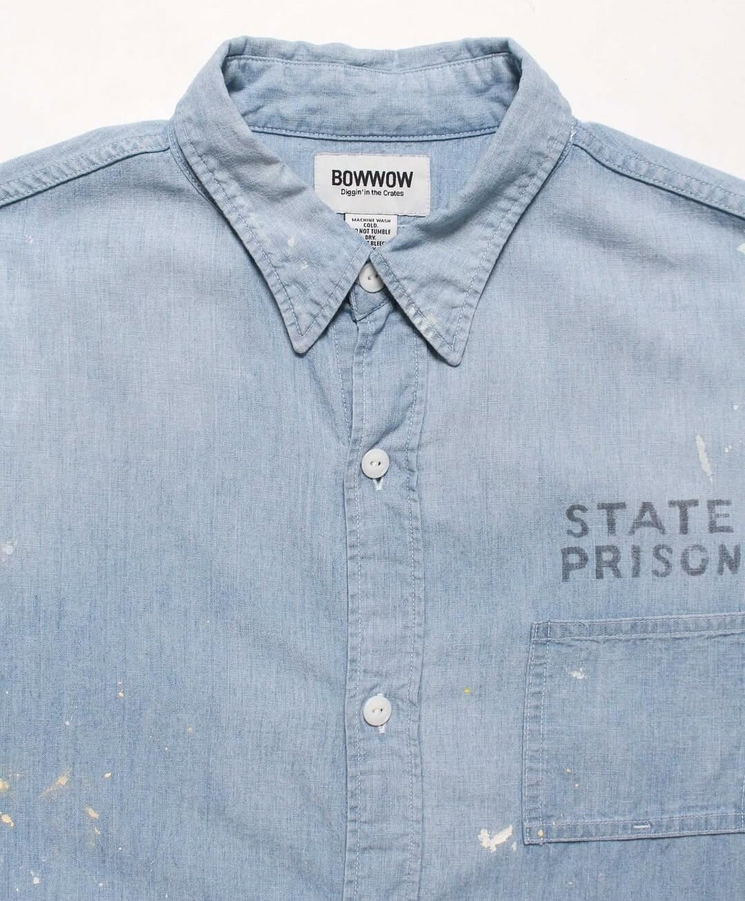 BOWWOW STATE PRISON CHAMBRAY SHIRT | BOW & ARROW WEB STORE