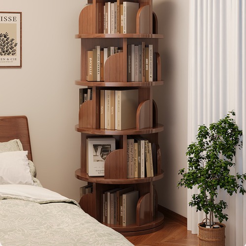 本棚 360度 回転ラック 可動式収納 子供用 おしゃれ キャビネット 書棚 家庭用 リビング インテリア ナチュラル 省スペース コンパクト ミニマリスト 一人暮らし