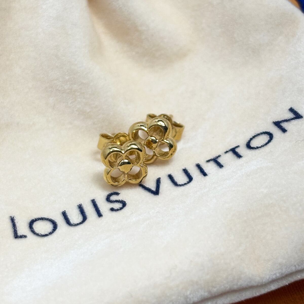 中古】 ルイヴィトン ピアス 両耳用 フラワーフル M68131 LVフラワー