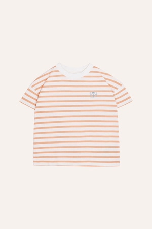 the campamento/ORANGE STRIPED BABY TSHIRT