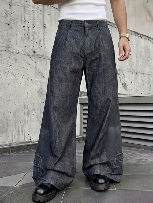 Orb rebuild reverse docking Flare DENIM pants black