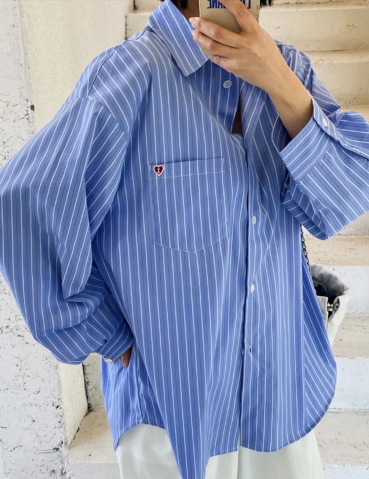 【新作5%OFF・3日間】Stripe Over-Fit Shirts_2colors