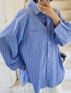 【新作5%OFF・3日間】Stripe Over-Fit Shirts_2colors