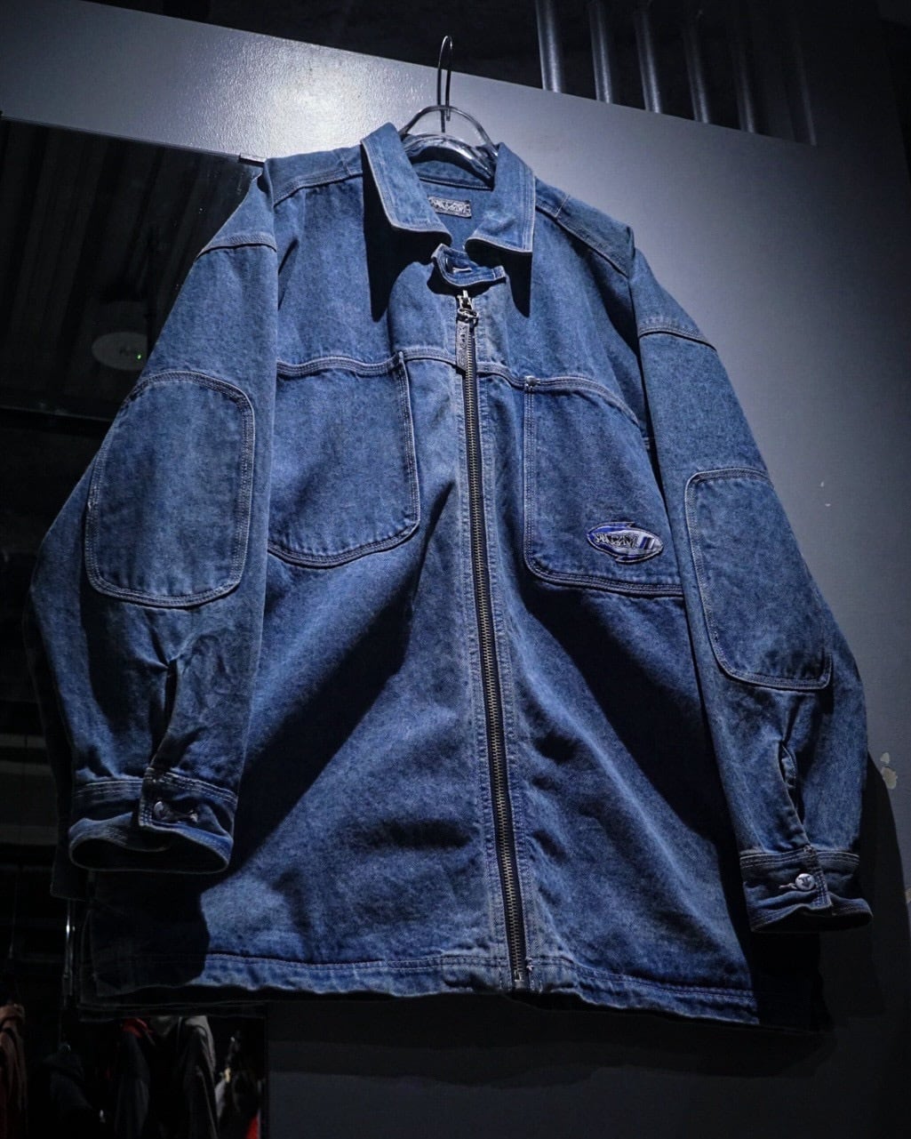 MAC GEAR デニムジャケット　Y2K add (C) vintage】“MACGEAR” Good Aging Vintage Zip Up Denim Jacket