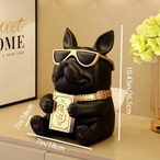 リッチなブルドックのティッシュボックス ティッシュボックスカバー