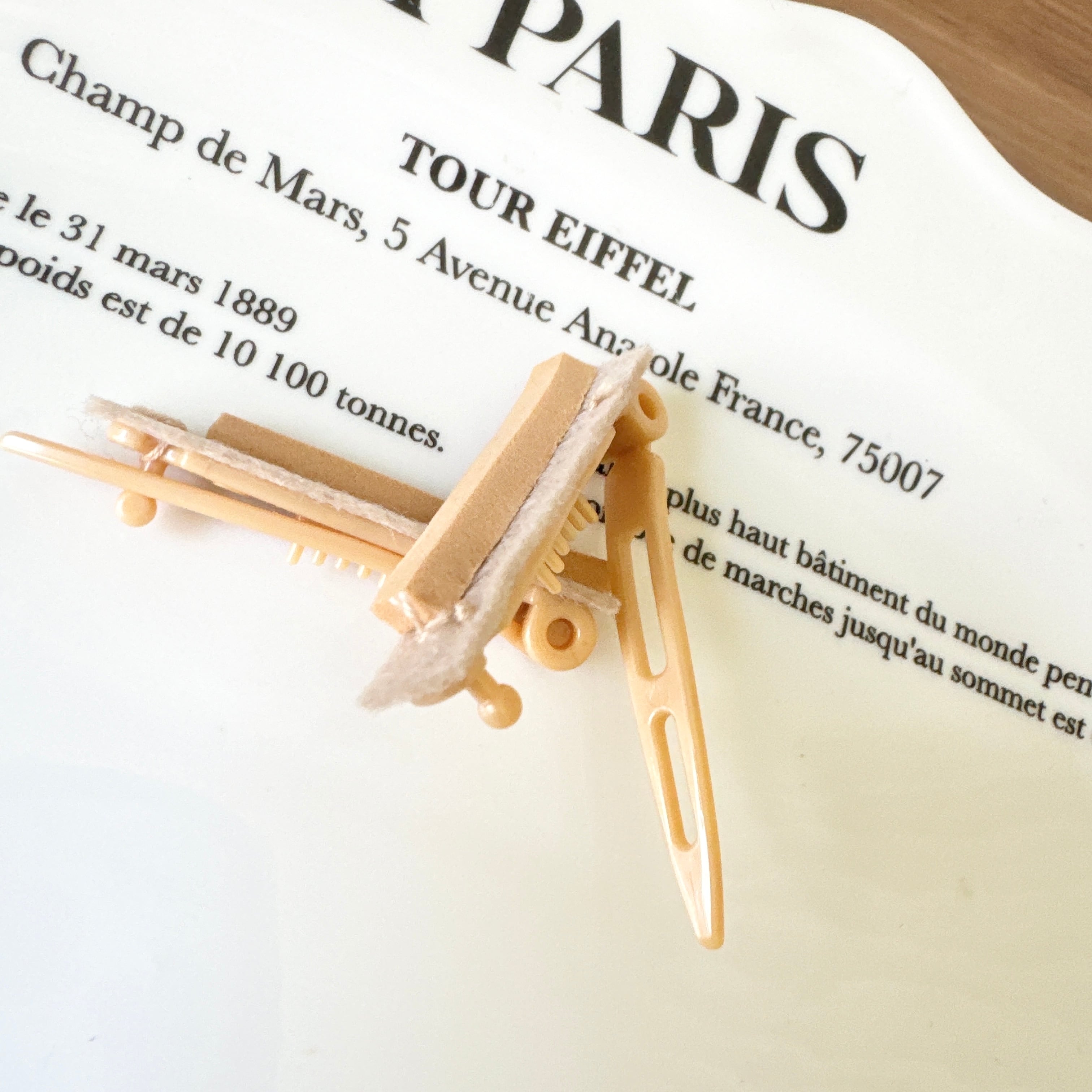 ひよことうさぎのドットリボンパッチン（バレッタ）