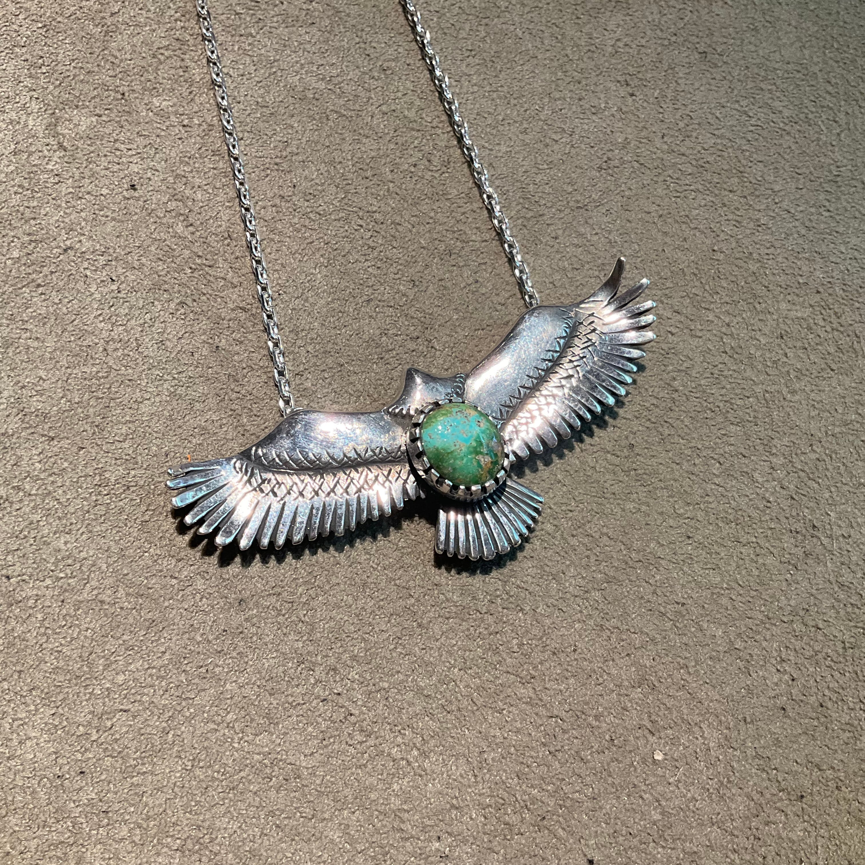 WHEEL WORKS eagle small pendant Sonoran Gold Turquoise