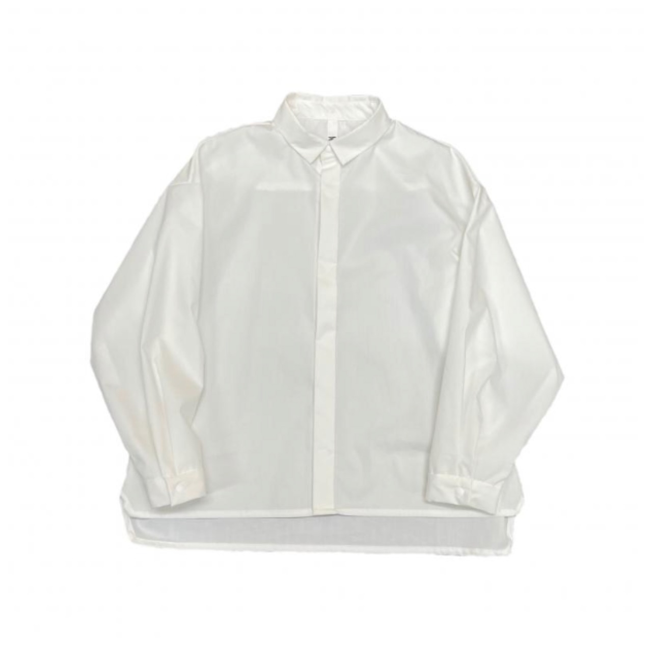 〈 MOUN TEN. 〉stretch typewriter wide shirt / white / size 0（150〜160）