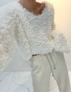 【25ss】Pop-corn Semi-Crop Knit _onecolor