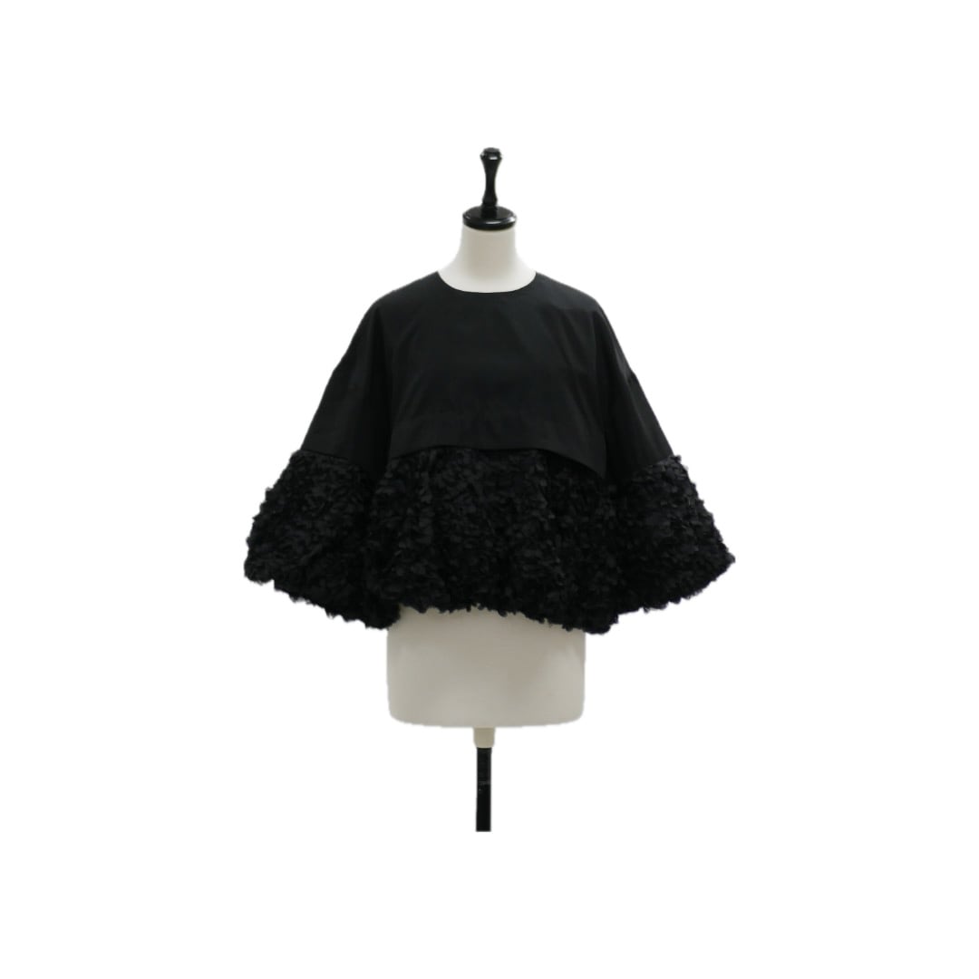 bebeod フラワーモチーフボリュームトップス Volume flower design blouse | BéBéoD