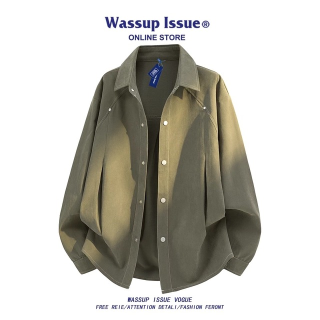 ♥ユニセックス風 ブランド感ある カジュアルなシャツ！【WSシリーズ】★シャツ★ シャツアウター 3color トップス L~8XLまで メンズ 大きいサイズ 切り替え ゆったり