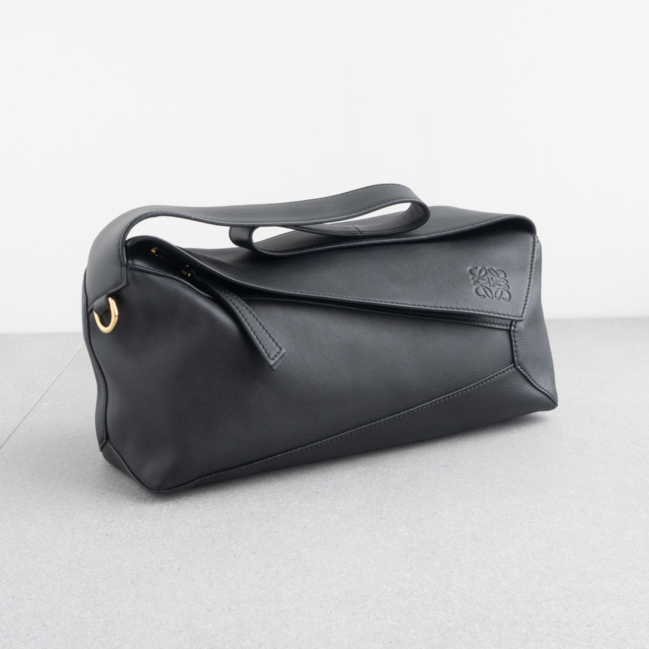 ロエベ パズル ホーボーバッグ ブラック レザー カーフスキン