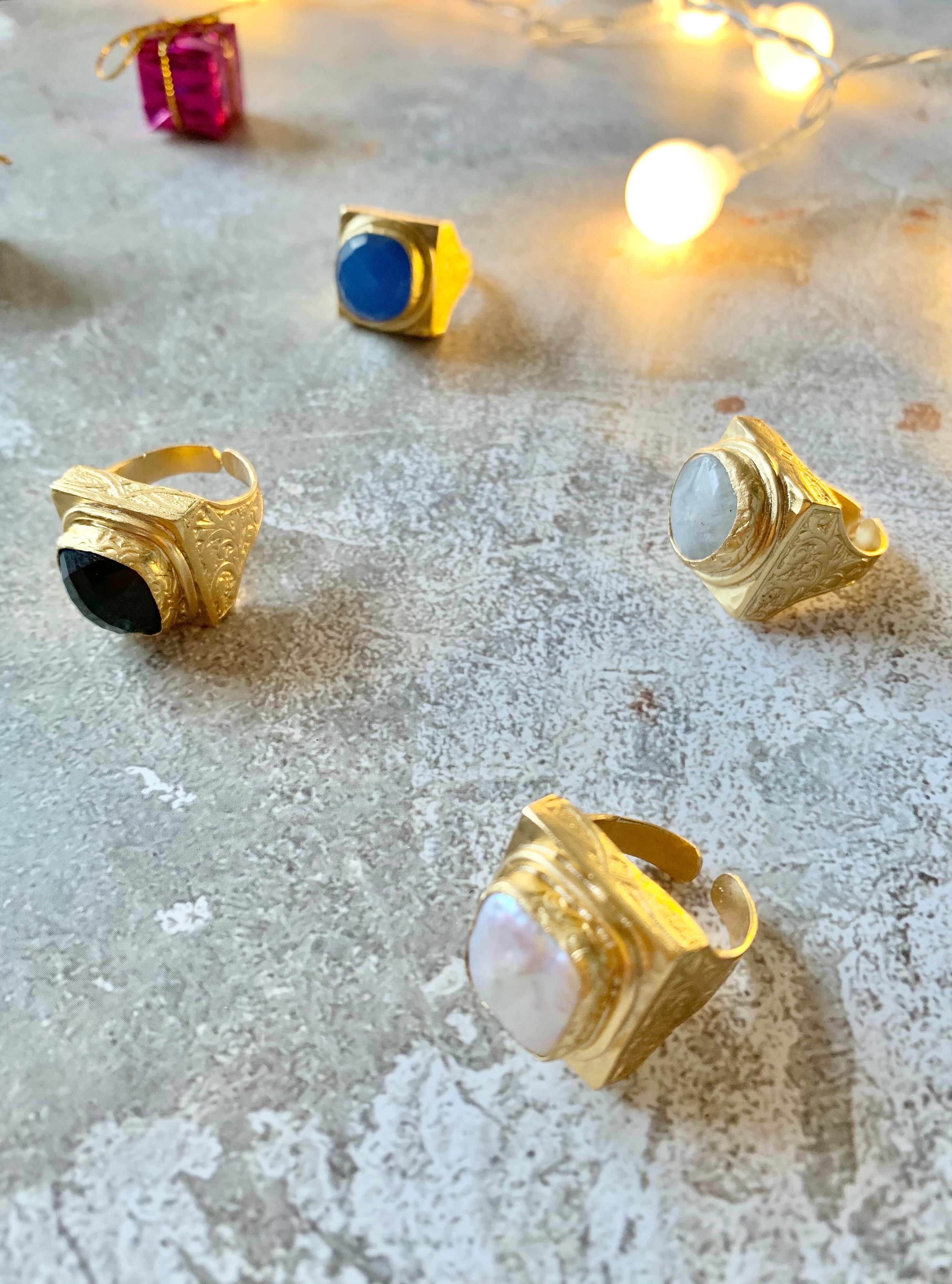 トルコ天然石リング2C