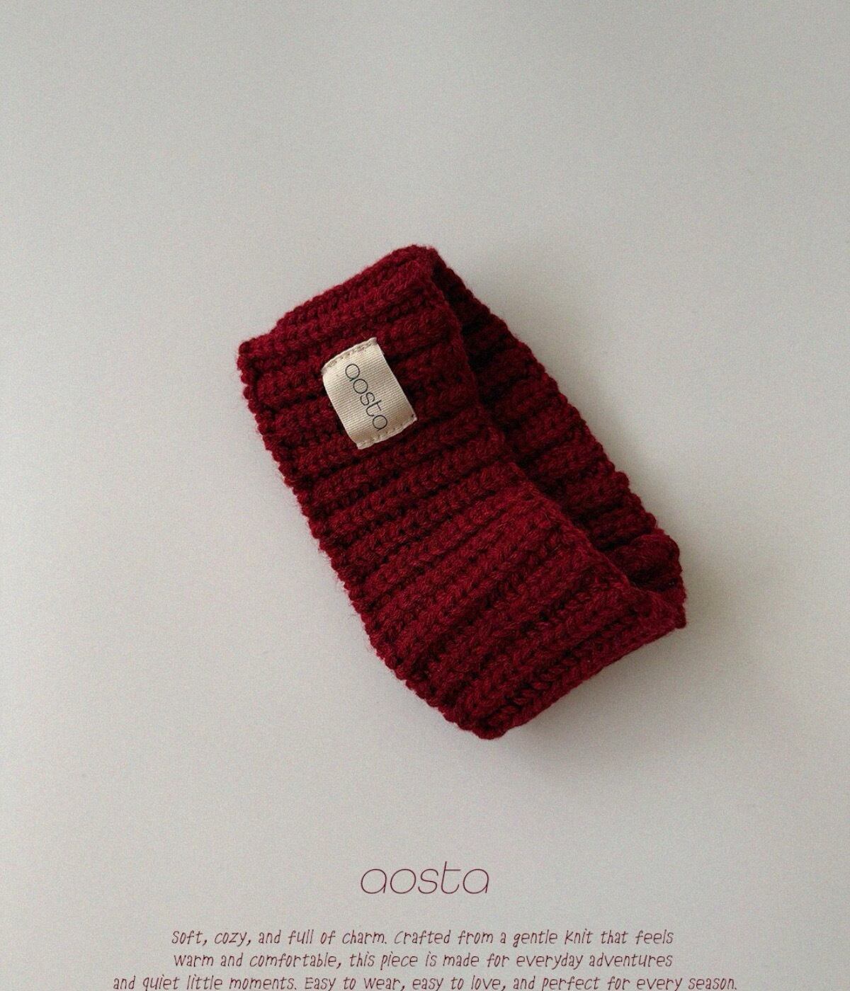 送料無料【予約】/ ニットクッキーヘアバンド / aosta