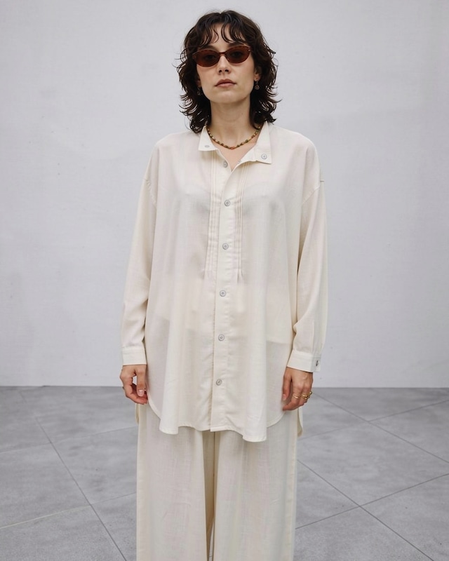 【4月下旬】ネイティブシアーコンチョシャツ｜ホワイトムスク