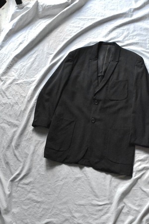 "Y's for men" Black summer wool 2B jacket