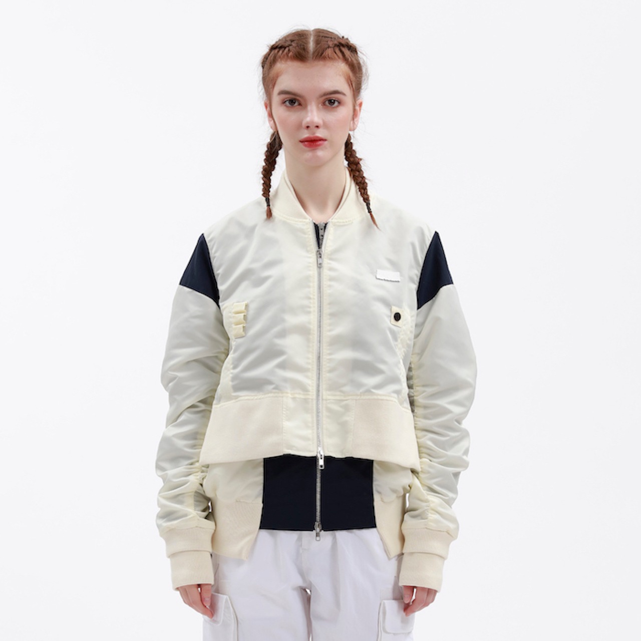 SALE 送料無料 【HIPANDA ハイパンダ】レディース ブルゾン WOMEN'S LAYERED BLOUSON / BEIGE