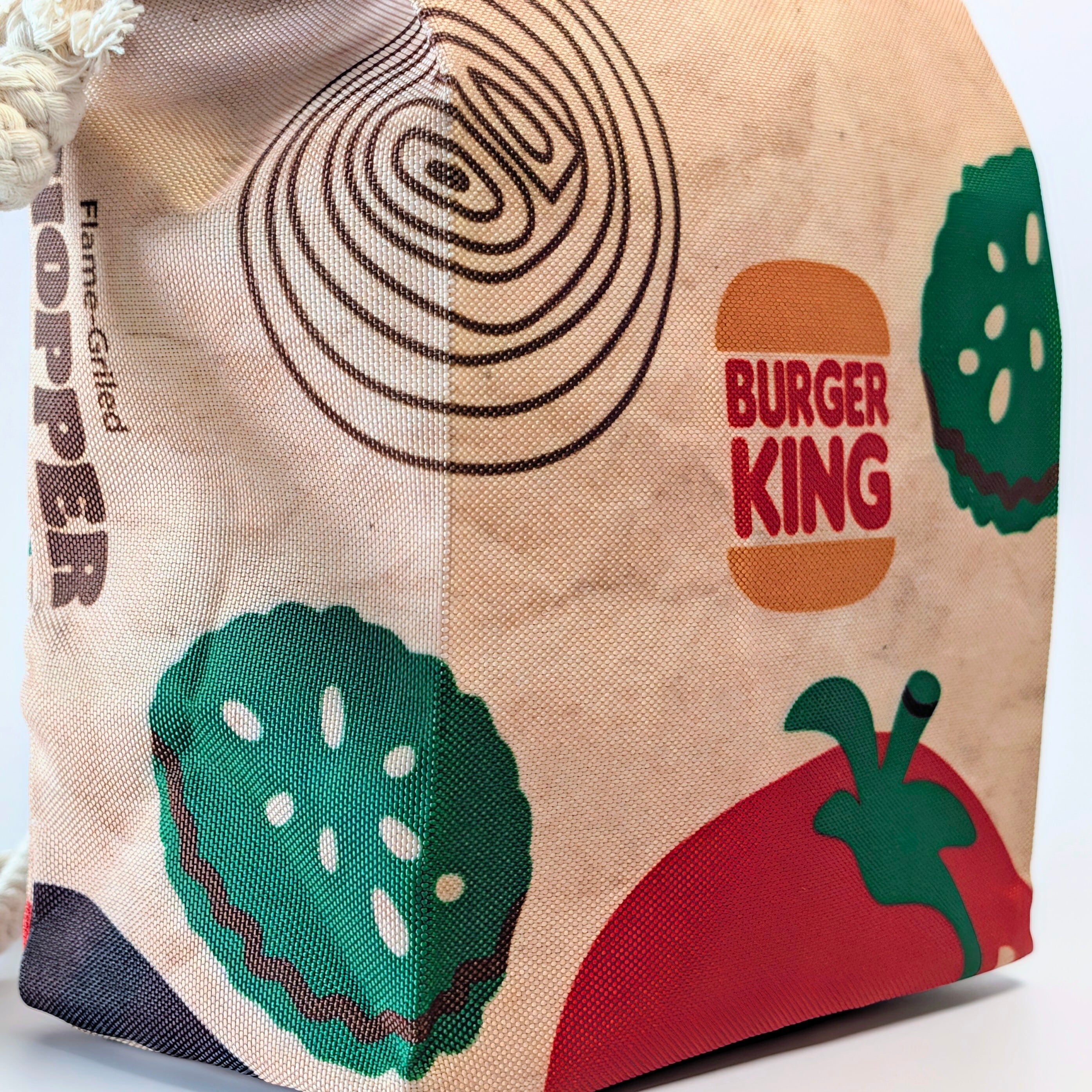 【 BURGER KING（バーガーキング）Vegetables】ロープショルダーバッグ＊紙袋風 / Food Bag 〚アメリカン雑貨 アメトイ〛