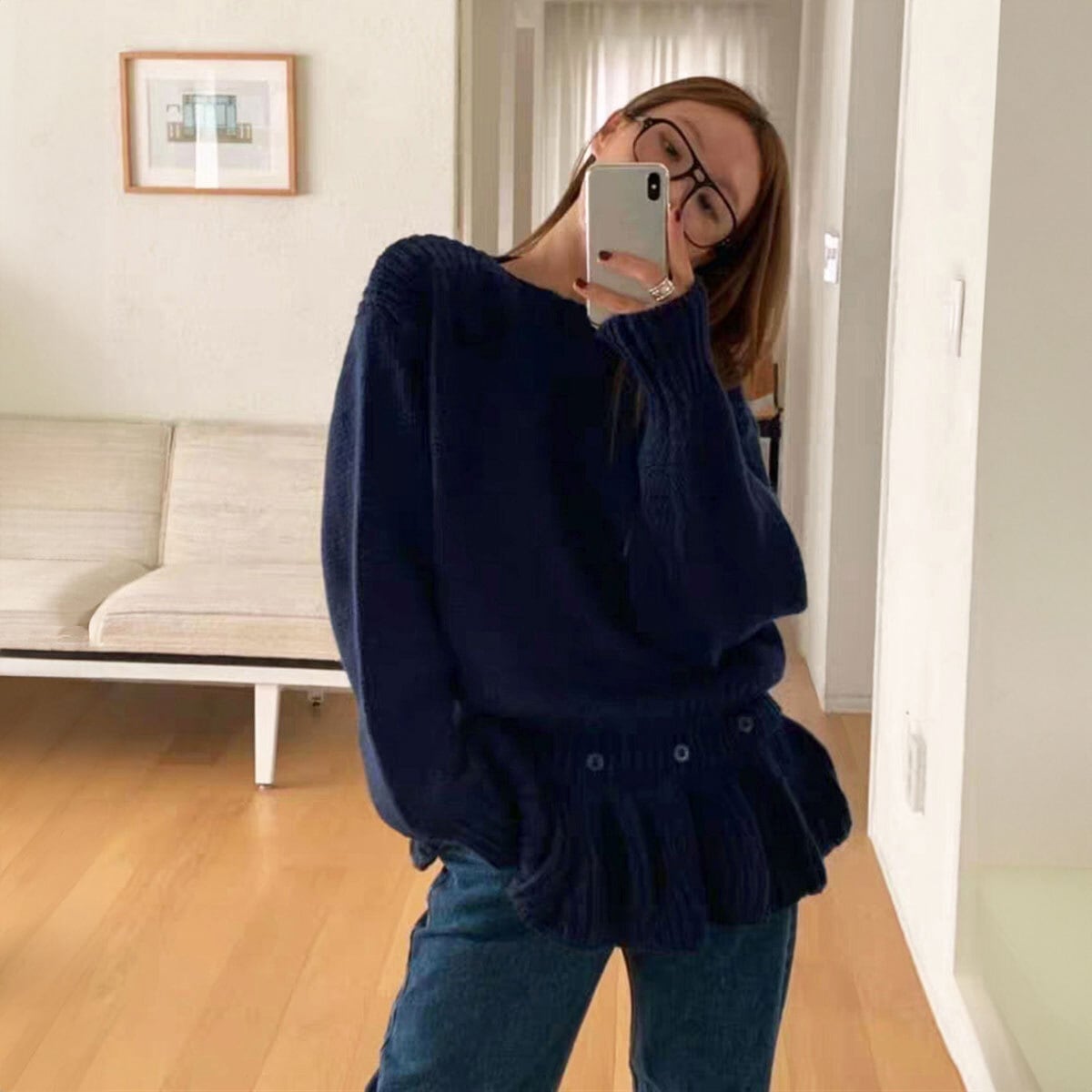 ペプラム ニット 長袖 レディース 春秋冬 韓国 重ね着風 レイヤード きれいめ 大人 かわいい おしゃれ 取り外し可能 ニットセーター トップス 大人可愛い 大人女子