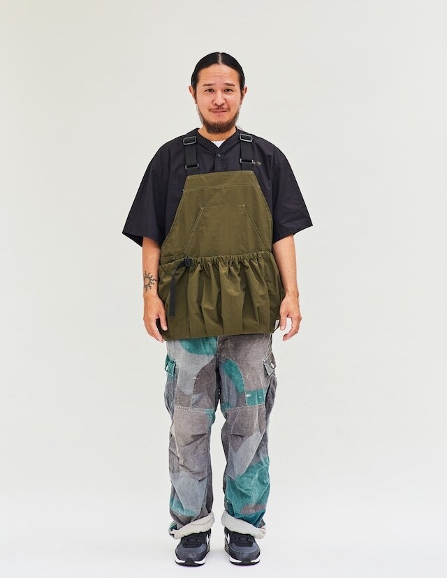 ☆BIB  SACK  NY  KHAKI‐GREEN（NYLON100％）B16001